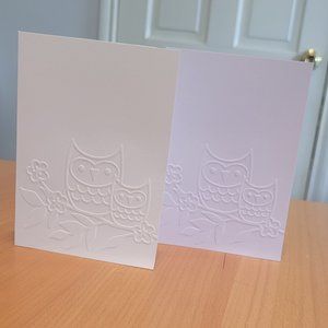 Owl Greeting Card Set of 6, Pair of Owl in tree, Husband and Wife